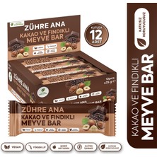 Zühre Ana Kakaolu ve Fındıklı Meyve Bar Şeker Ilavesiz 35 gr x 12 Adet
