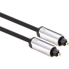 Ceta Prolink 60 cm Optik Kablo Toslink Plug Metal Premıum Chrome Audıo Optik Fiber Ses Kablosu