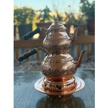 PremiumPort Bakır Çaydanlık Seti, Şık ve Dayanıklı Balkon Sefası Için Mükemmel Seçim