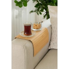 Mucit Home Katlanabilir Bambu Kolçak Tepsi Portatif Koltuk Kolu Sehpa Çekyat Yan Kol Tepsisi