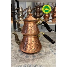 PremiumPort El Işçiliği Bakır Büyük Çaydanlık, Dayanıklı ve Şık Tasarım