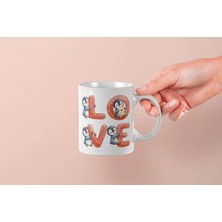 Mithor Shop Penguen – Love Yazılı Sevgililer Günü Özel Tasarım Kupa