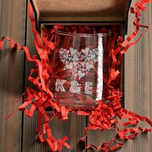 Opia Kristal Kişiye Özel Kalpli Bardak 14 Şubat Temalı