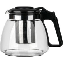 PremiumPort Büyük Kapasiteli Renkli Ateş Cam Çaydanlık ve Filtreli Demlik