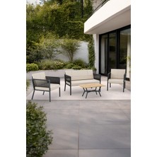 Wood House Arma Bahçe Takımı (Antrasit-Krem)