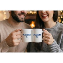 Mithor Shop Player 1 & Player 2 Gamer Çift Kupa – 2’li Kupa Seti | Sevgililer Günü Özel Tasarım Kupa