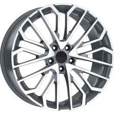 RC 19 Inç 5X112 Audi S Line A4 A5 A6 Uyumlu Gun Metal Elmas Kesim Jant Modeli (4 Adet)
