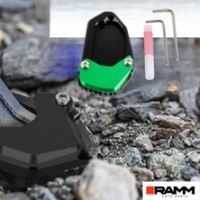 Ramm Bmw Motorrad 1300 Gs Alüminyum Durdurma Ayağı Genişleticisi - Yeşil