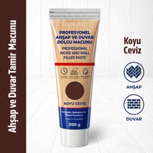 Badem10 Ahşap Parke Duvar Tamir Macunu Koyu Ceviz Mobilya Dolgu Çatlak Giderici 200 Gr Kullanıma Hazır
