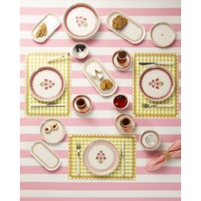 UltraMint Renkli 32 Parça Seramik Kahvaltı Takımı, 6 Kişilik Set