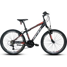 Carraro Speed 240 24" 21-V Vb Çocuk Dağ Bisikleti - Mat Siyah-Kırmızı-Koyu-Kırmızı - 36 cm