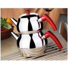 PremiumPort Büyük Boy Paslanmaz Çaydanlık Takımı, 4 Lt, Aile Boyu Çay Keyfi