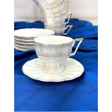 UltraMint Elsa 6 Kişilik Türk Kahvesi Fincan Takımı 100 Ml, Şık ve Zarif Tasarım