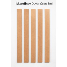 Ay Işığı Store Iskandinav Duvar Çıtası 5'li Set