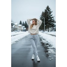 Seviliko Paça Bel Lastikli Şardonlu Kalın Eşofman Altı