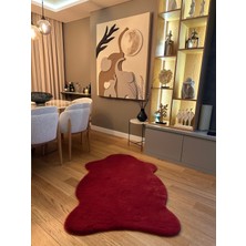 Doğuş Peluş Halı Ultra Soft Bordo Yumuşak Dokulu Peluş Halı Tek Kafa Post