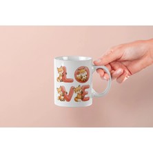 Mithor Shop Tilki – Love Yazılı Sevgililer Günü Özel Tasarım Kupa