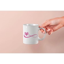 Mithor Shop Sonsuz Aşk Imzası (Pembe Tasarım) – Sevgililer Günü Özel Kupa