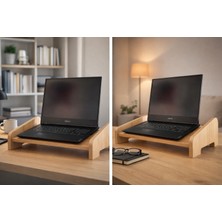 Arthubo Ahşap Laptop -Notebook Standı – Ergonomik Masaüstü Yükseltici & Organizer