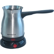 PremiumPort Remetta Çelik Elektrikli Cezve 4 Fincan 800W, Pratik ve Şık Tasarım