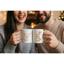 Mithor Shop Aşk Öpücüğü – 2’li Kupa Seti | Sevgililer Günü Özel Tasarım Kupa