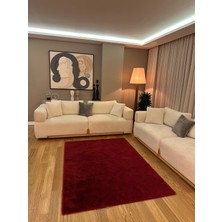 Doğuş Peluş Halı Ultra Soft Bordo Yumuşak Dokulu Peluş Halı Dikdörtgen
