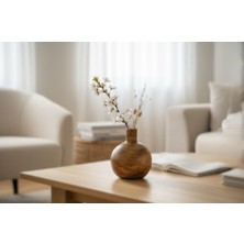 Molino Modern Dekoratif Pinterest Vazo Top Seramik Dekorasyon Çiçeklik Vazo Kahve 14CM