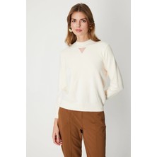 On Fashion Pul Detaylı Kadın Bej Kazak 60345