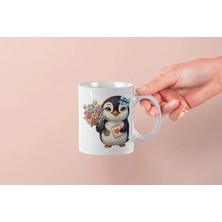 Mithor Shop Penguen - Kalpli Kartlı Kupa Tasarımı – Sevgililer Günü Özel (Dişi)