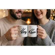 Mithor Shop King & Queen – 2’li Kupa Seti | Sevgililer Günü Özel Tasarım