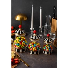 UltraMint Şekerlik, Kurabiye ve Draje Kavanozu Seti – Porselen, Şık ve Modern Tasarım