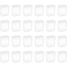 Delixa 12'li Set Skali Dikdörtgen Saklama Kabı Beyaz 2350 ml