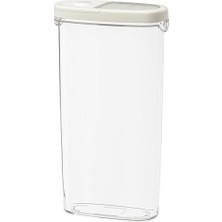 Delixa Vakumlu Kapaklı Saklama Kabı Beyaz Silikon Kauçuk Beyaz 8X30 cm 1 Adet Büyük Boy