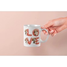 Mithor Shop Beagle – Love Yazılı Sevgililer Günü Özel Tasarım Kupa