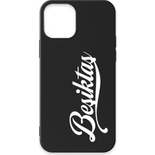 iPhone 12 Uyumlu Beşiktaş El Yazılı Siyah Silikon Lisanslı Telefon Kılıfı