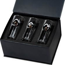 UltraMint Şık 3’lü .308 Mermili Rakı Bardağı Seti, Özel Hediyelik Lüks Bardak