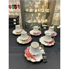 UltraMint Renkli Porselen Kahve Fincan Takımı, Şık ve Zarif Tasarım