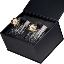 UltraMint Lüks Kristal Viski Bardak Seti, Pullu Poker Çipli Fişi, 355CC, 2’li Set