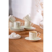 UltraMint 6 Kişilik Kristal Kahve Fincan Takımı, 80 Ml, Şık ve Zarif Tasarım