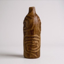 Molino Dalgalı Dekoratif Pinterest Vazo Seramik Şık Vazo Çizgili Vazo Bohem Iskandinav 24 cm Kahverengi