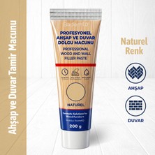 Badem10 Ahşap Parke Duvar Tamir Macunu Naturel Mobilya Dolgu Çatlak Giderici 200 Gr Kullanıma Hazır