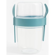 Delixa Müsli ve Granola Kapsülü, 1100 ml Sızdırmaz Yoğurt Kabı, Take And Go Kaşıklı Granola Kabı, Pratik ve