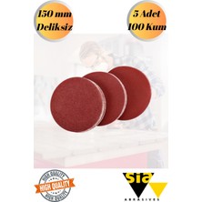 mobilyap Sia 5 Adet 100 Kum Cırt Zımpara Kağıdı El Zımparaları Seti 150 mm Deliksiz Avuç Içi Spiral Taşlama