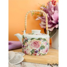 PremiumPort Doğal Hasır Kulplu Bitki Çayı Demliği, Şık ve Kullanışlı Tasarım