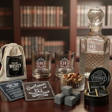 Hediyemen Bar Atmosferini Eve Taşıyan Viski Bardağı ve Şişesi Seti