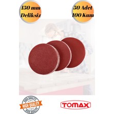 mobilyap Tomax 50 Adet 100 Kum Cırt Zımpara Kağıdı El Zımparaları Seti 150 mm Deliksiz Avuç Içi Spiral
