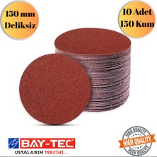 mobilyap Baytec 10 Adet 150 Kum Cırt Zımpara Kağıdı El Zımparaları Seti 150 mm Deliksiz Avuç Içi Spiral