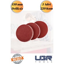 mobilyap Ugr 5 Adet 220 Kum Cırt Zımpara Kağıdı El Zımparaları Seti 150 mm Deliksiz Avuç Içi Spiral