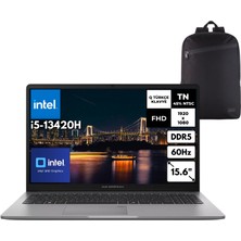 Asus Expertbssdook P1 I5-13420H 64-Gbddr5 4 Tbssd UHD Graphics 15.6" Fhd Tn Windows 10 Home + Hmf Sırt Çantası P1503CVA-I58512G1DHMF94