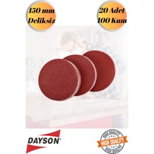 mobilyap Dayson 20 Adet 100 Kum Cırt Zımpara Kağıdı El Zımparaları Seti 150 mm Deliksiz Avuç Içi Spiral